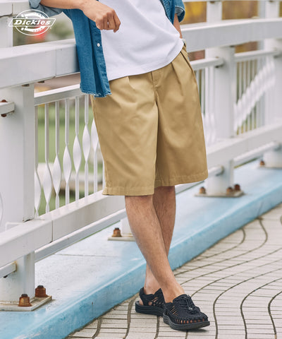 DICKIES / 別注 TC 斜紋雙摺寬版短褲