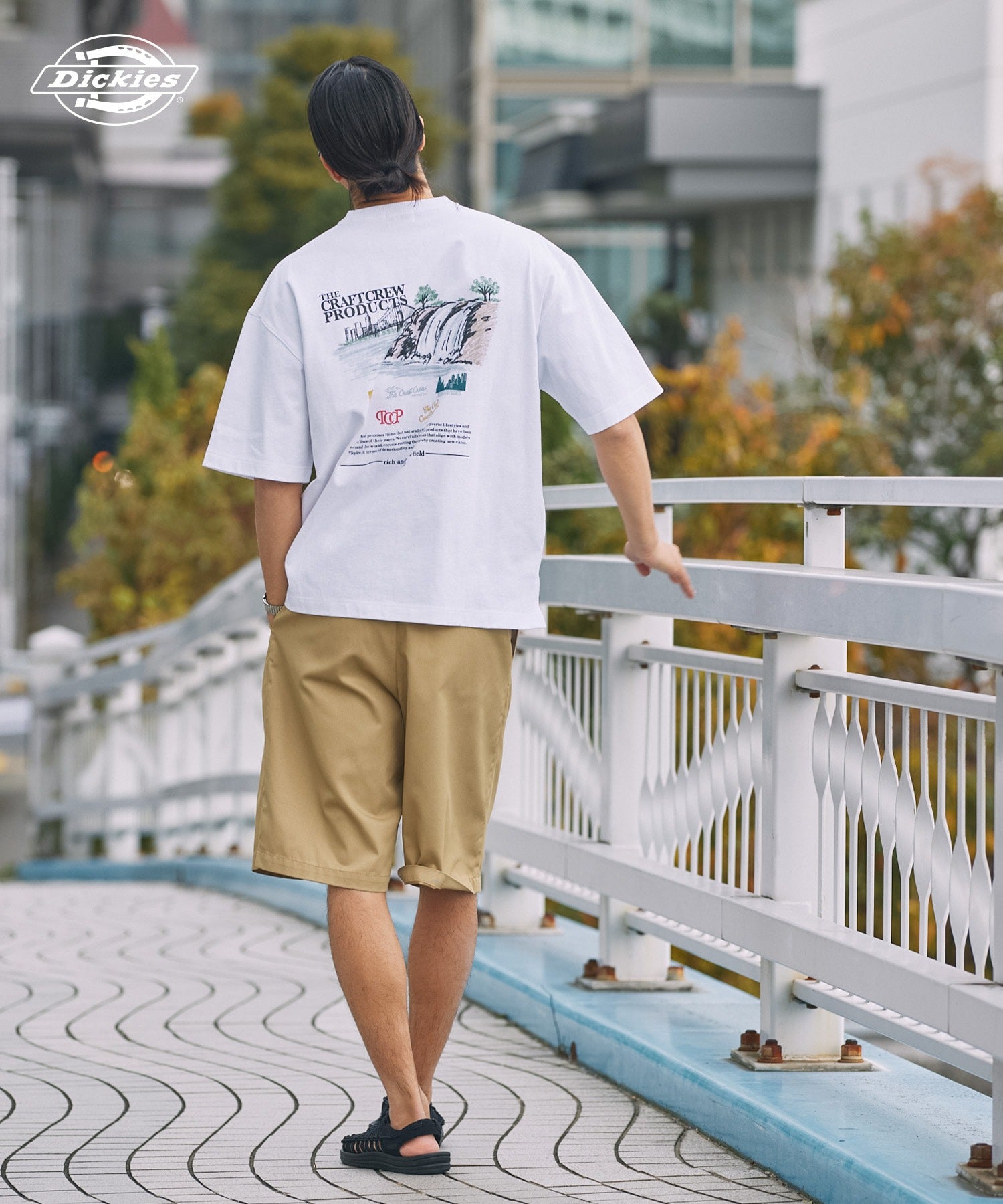DICKIES / 別注 TC 斜紋雙摺寬版短褲