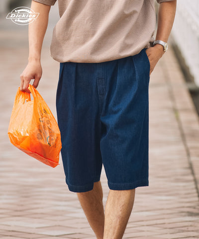DICKIES / 別注 TC 斜紋雙摺寬版短褲