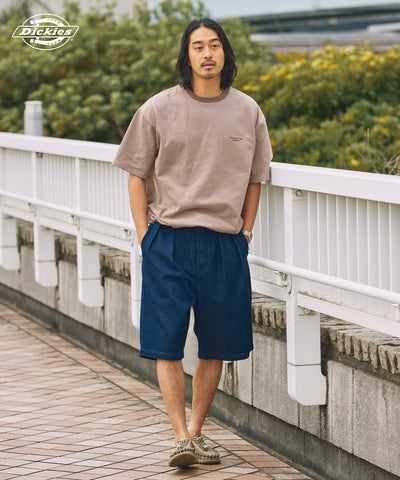 DICKIES / 別注 TC 斜紋雙摺寬版短褲