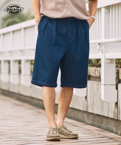 DICKIES / 別注 TC 斜紋雙摺寬版短褲