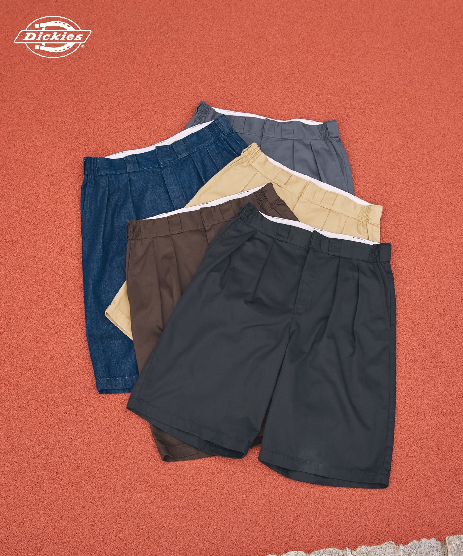 DICKIES / 別注 TC 斜紋雙摺寬版短褲