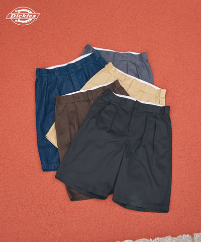DICKIES / 別注 TC 斜紋雙摺寬版短褲