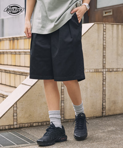 DICKIES / 別注 TC 斜紋雙摺寬版短褲
