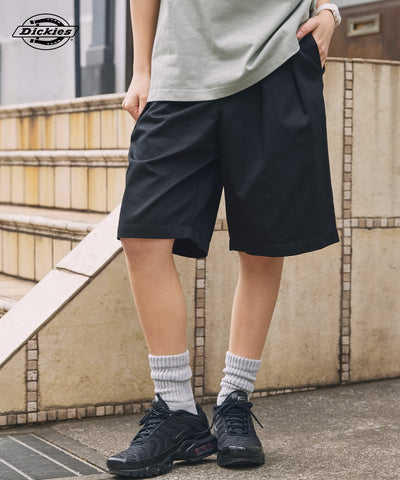 DICKIES / 別注 TC 斜紋雙摺寬版短褲