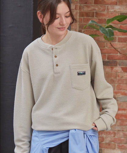 THE CRAFT CREW PRODUCTS / 抗菌 華夫格 亨利領 長袖T恤