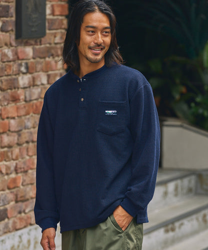 THE CRAFT CREW PRODUCTS / 抗菌 華夫格 亨利領 長袖T恤