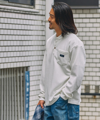 THE CRAFT CREW PRODUCTS / 抗菌 華夫格 亨利領 長袖T恤