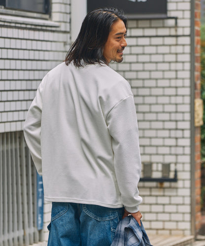 THE CRAFT CREW PRODUCTS / 抗菌 華夫格 亨利領 長袖T恤