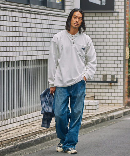 THE CRAFT CREW PRODUCTS / 抗菌 華夫格 亨利領 長袖T恤