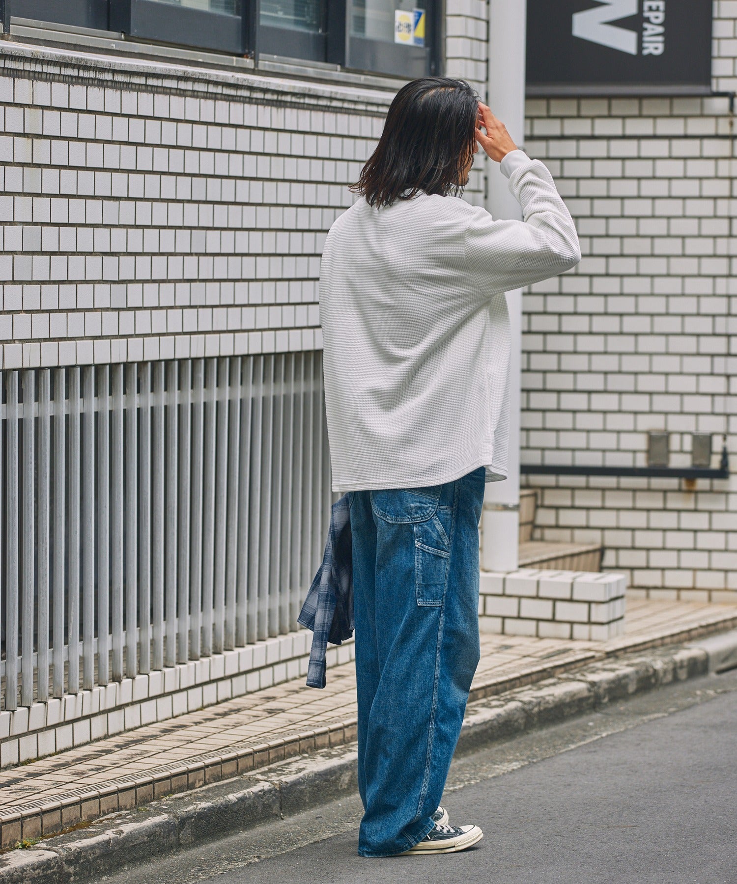 THE CRAFT CREW PRODUCTS / 抗菌 華夫格 亨利領 長袖T恤