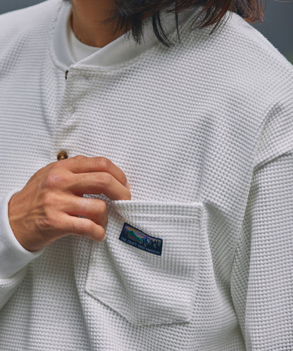 THE CRAFT CREW PRODUCTS / 抗菌 華夫格 亨利領 長袖T恤