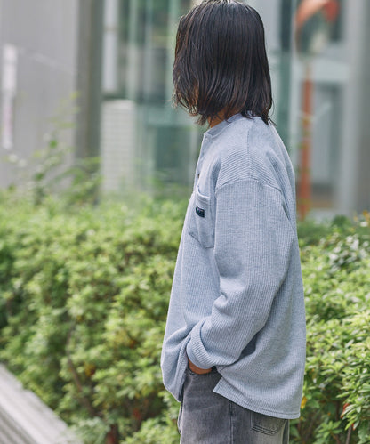 THE CRAFT CREW PRODUCTS / 抗菌 華夫格 亨利領 長袖T恤