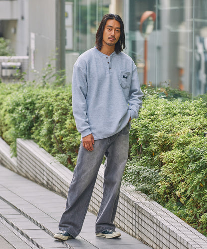 THE CRAFT CREW PRODUCTS / 抗菌 華夫格 亨利領 長袖T恤