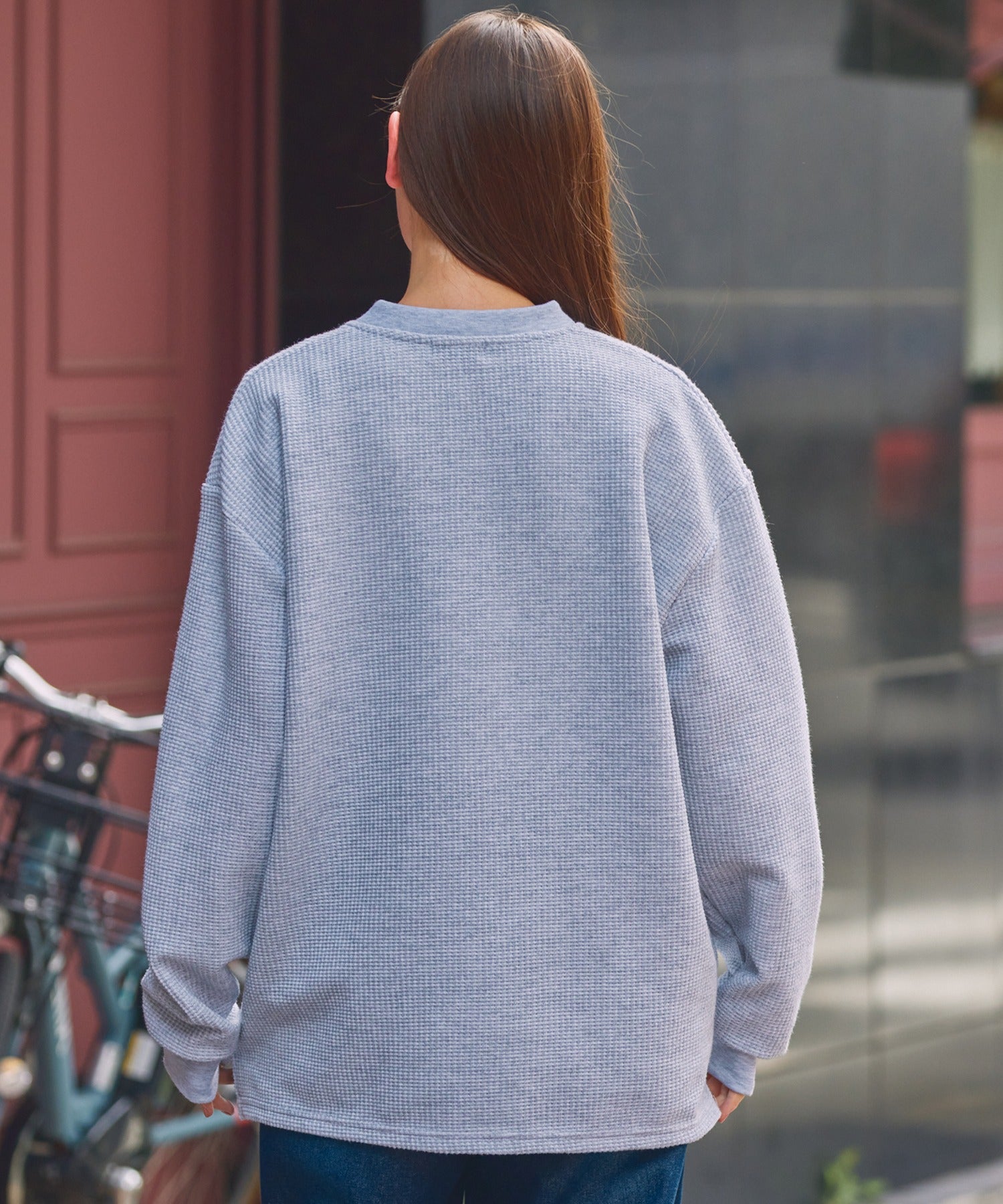 THE CRAFT CREW PRODUCTS / 抗菌 華夫格 亨利領 長袖T恤