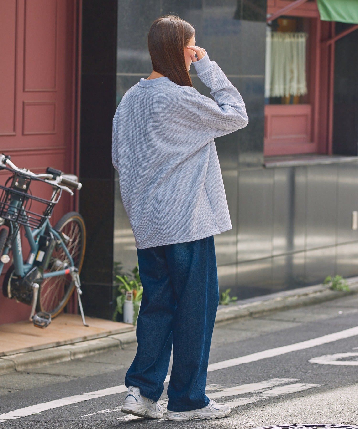 THE CRAFT CREW PRODUCTS / 抗菌 華夫格 亨利領 長袖T恤