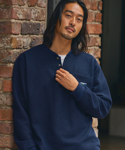 THE CRAFT CREW PRODUCTS / 抗菌 華夫格 亨利領 長袖T恤