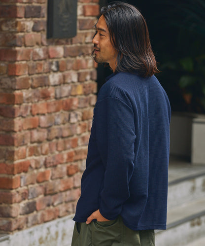 THE CRAFT CREW PRODUCTS / 抗菌 華夫格 亨利領 長袖T恤