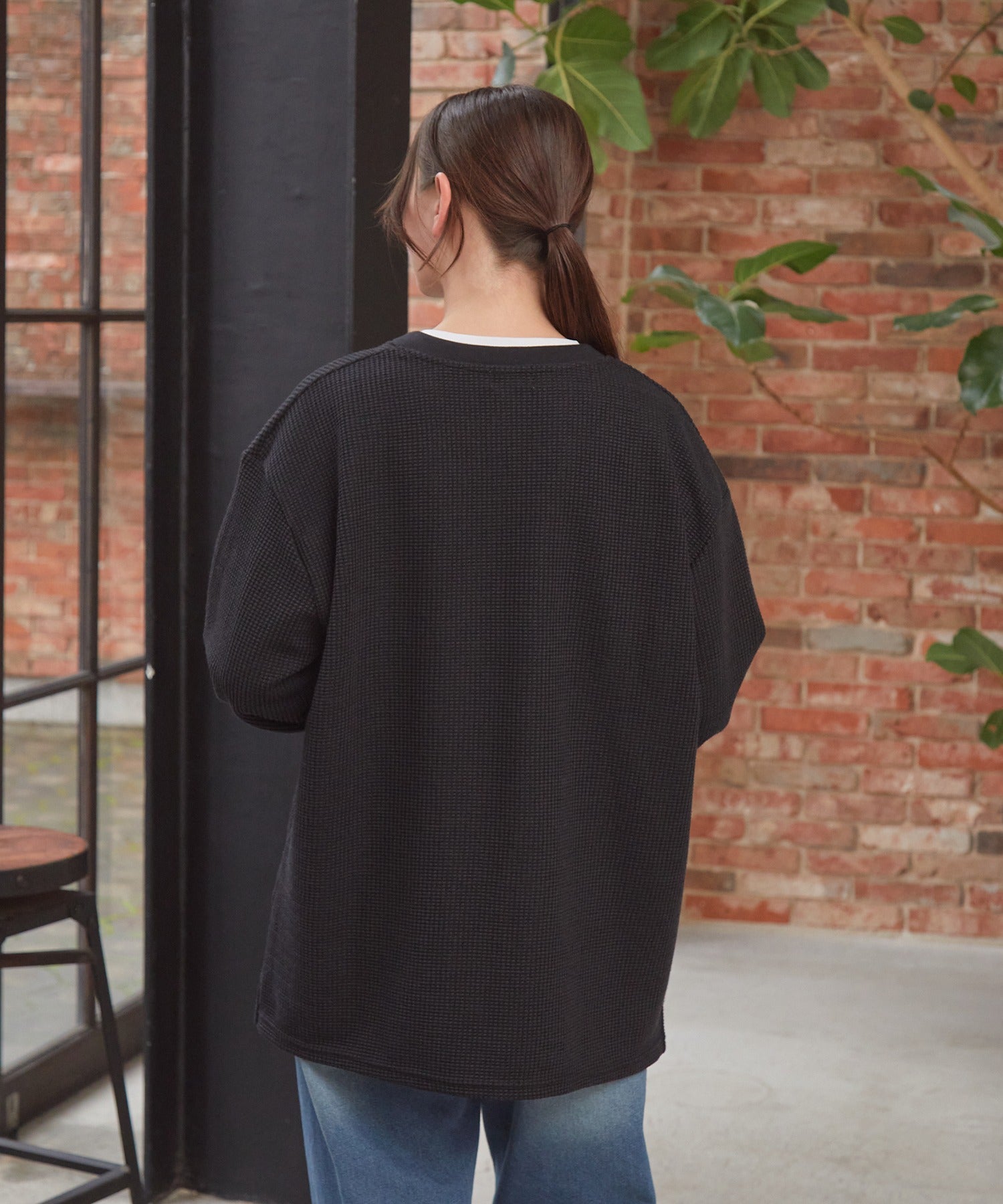 THE CRAFT CREW PRODUCTS / 抗菌 華夫格 亨利領 長袖T恤