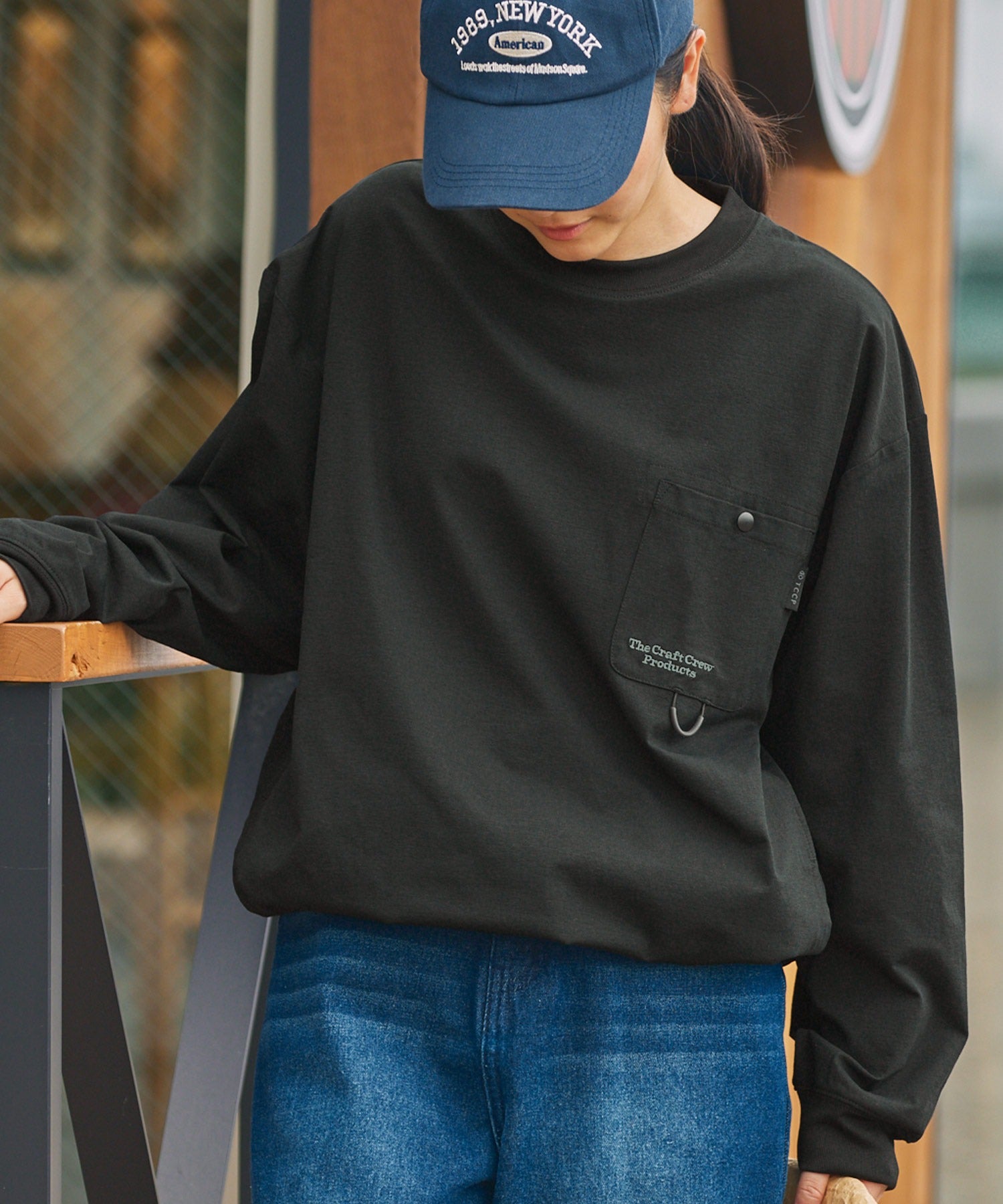 THE CRAFT CREW PRODUCTS  / 抗UV吸濕速乾抽繩機能 長袖T恤