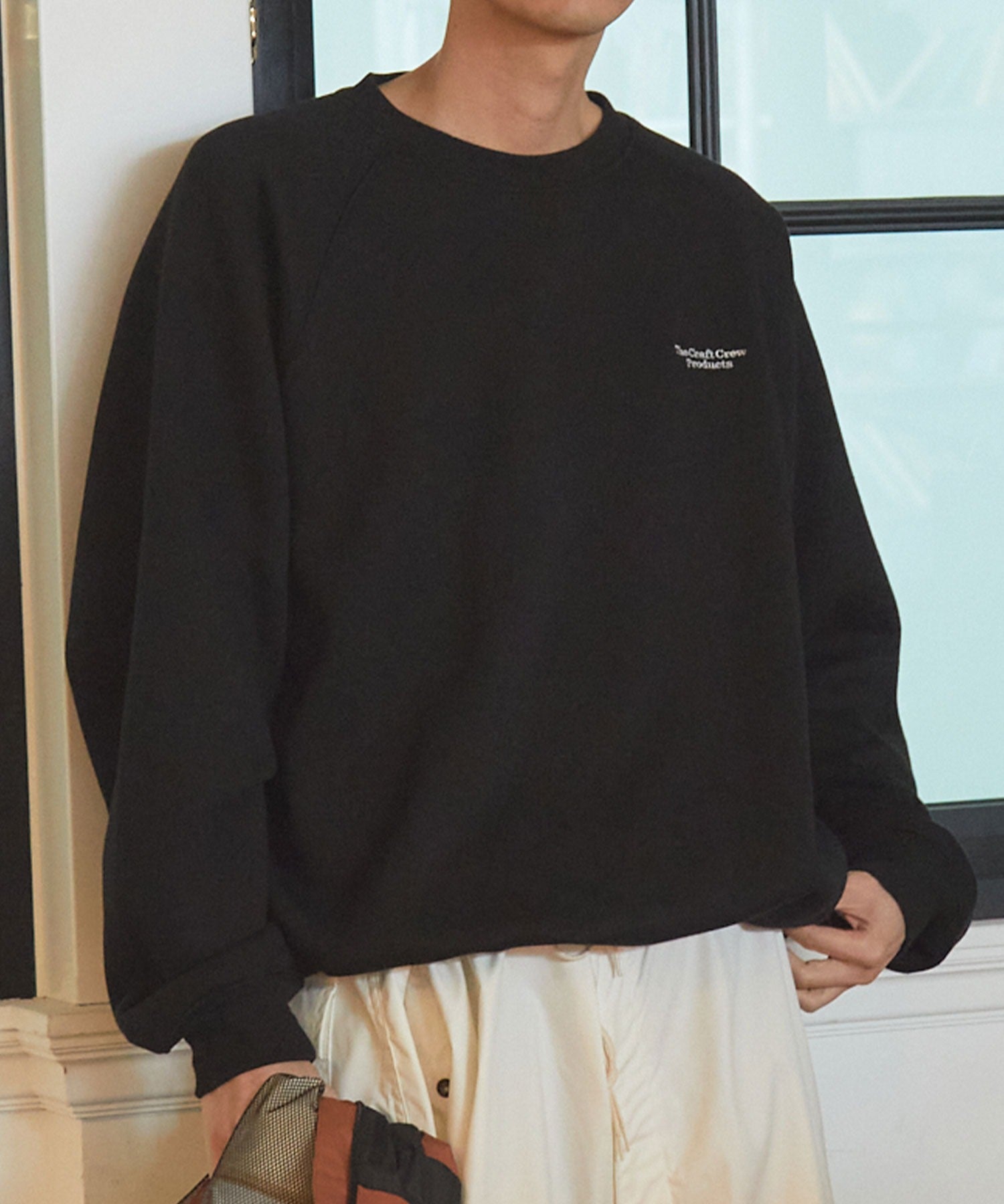 THE CRAFT CREW PRODUCTS / 針織 刺繡 抽繩 內刷毛 圓領衫