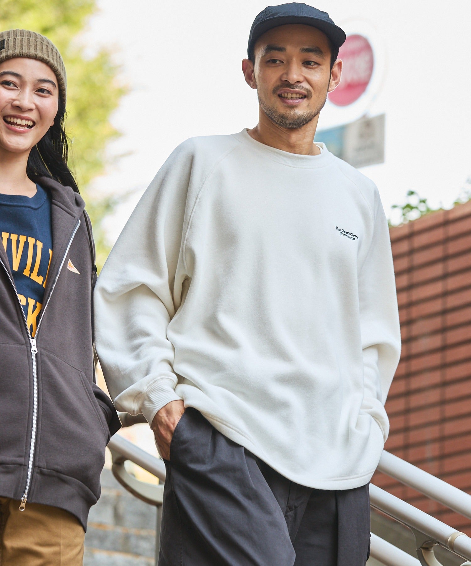 THE CRAFT CREW PRODUCTS / 針織 刺繡 抽繩 內刷毛 圓領衫