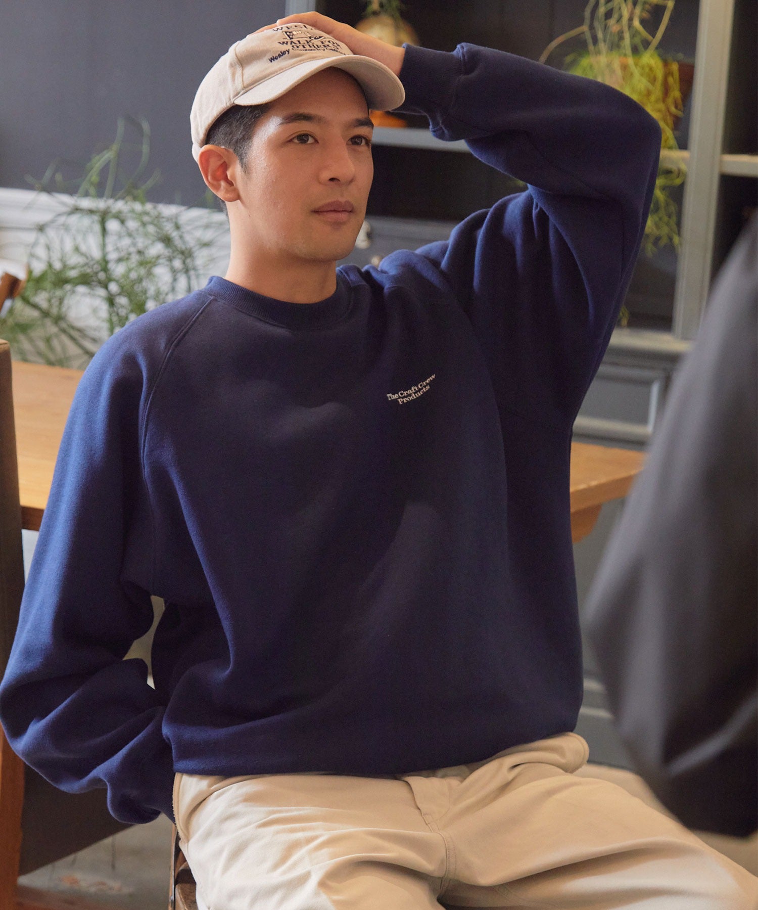 THE CRAFT CREW PRODUCTS / 針織 刺繡 抽繩 內刷毛 圓領衫