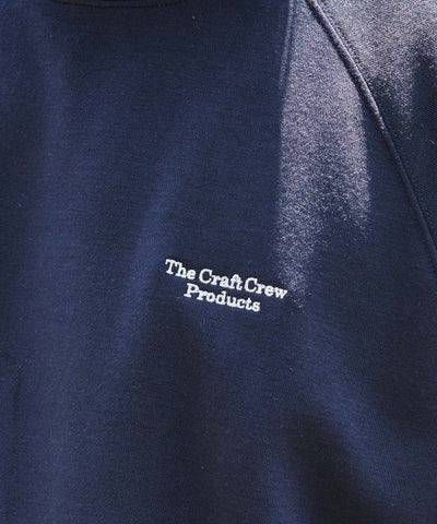 THE CRAFT CREW PRODUCTS / 內刷毛 插肩袖 圓領衫（LOGO刺繡．抽繩下擺）