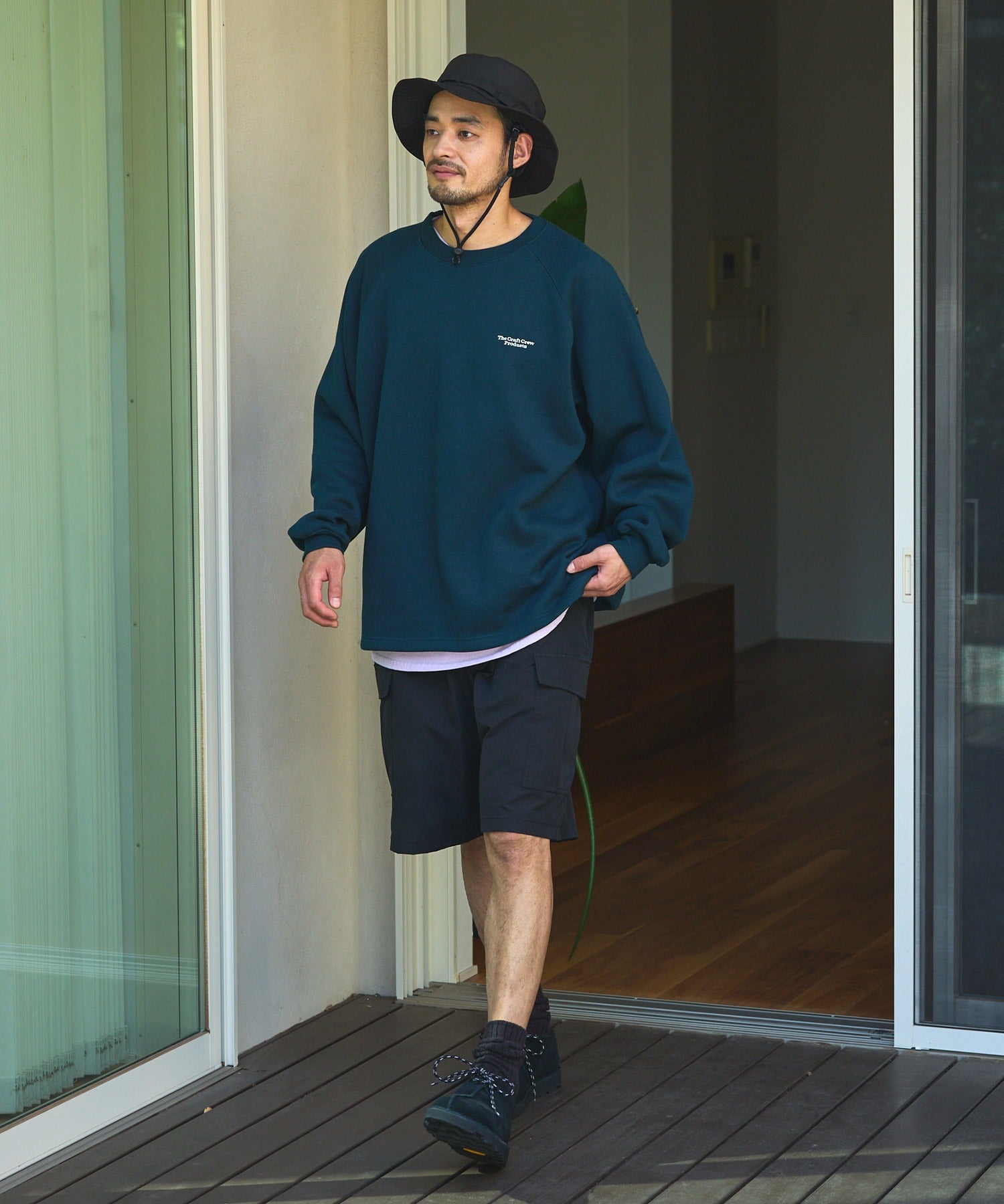 THE CRAFT CREW PRODUCTS / 針織 刺繡 抽繩 內刷毛 圓領衫