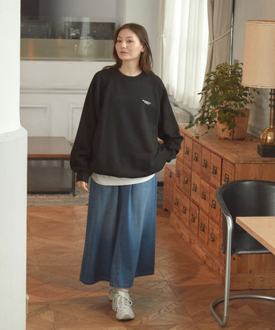 THE CRAFT CREW PRODUCTS / 內刷毛 插肩袖 圓領衫（LOGO刺繡．抽繩下擺）