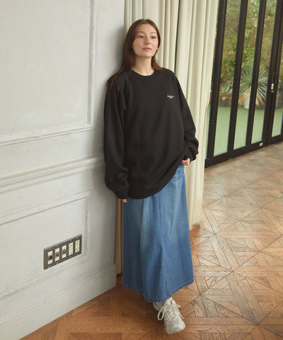 THE CRAFT CREW PRODUCTS / 內刷毛 插肩袖 圓領衫（LOGO刺繡．抽繩下擺）