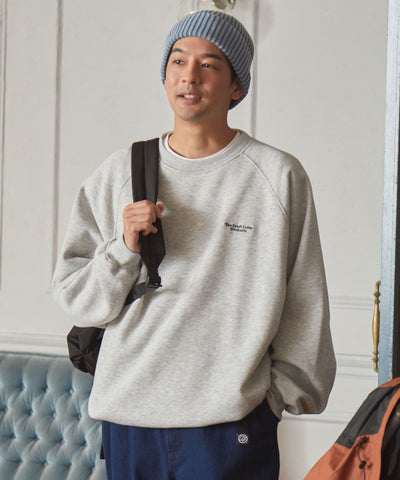 THE CRAFT CREW PRODUCTS / 內刷毛 插肩袖 圓領衫（LOGO刺繡．抽繩下擺）