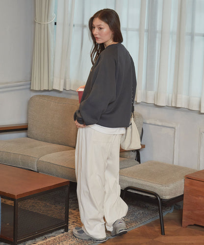 THE CRAFT CREW PRODUCTS / 針織 刺繡 抽繩 內刷毛 圓領衫