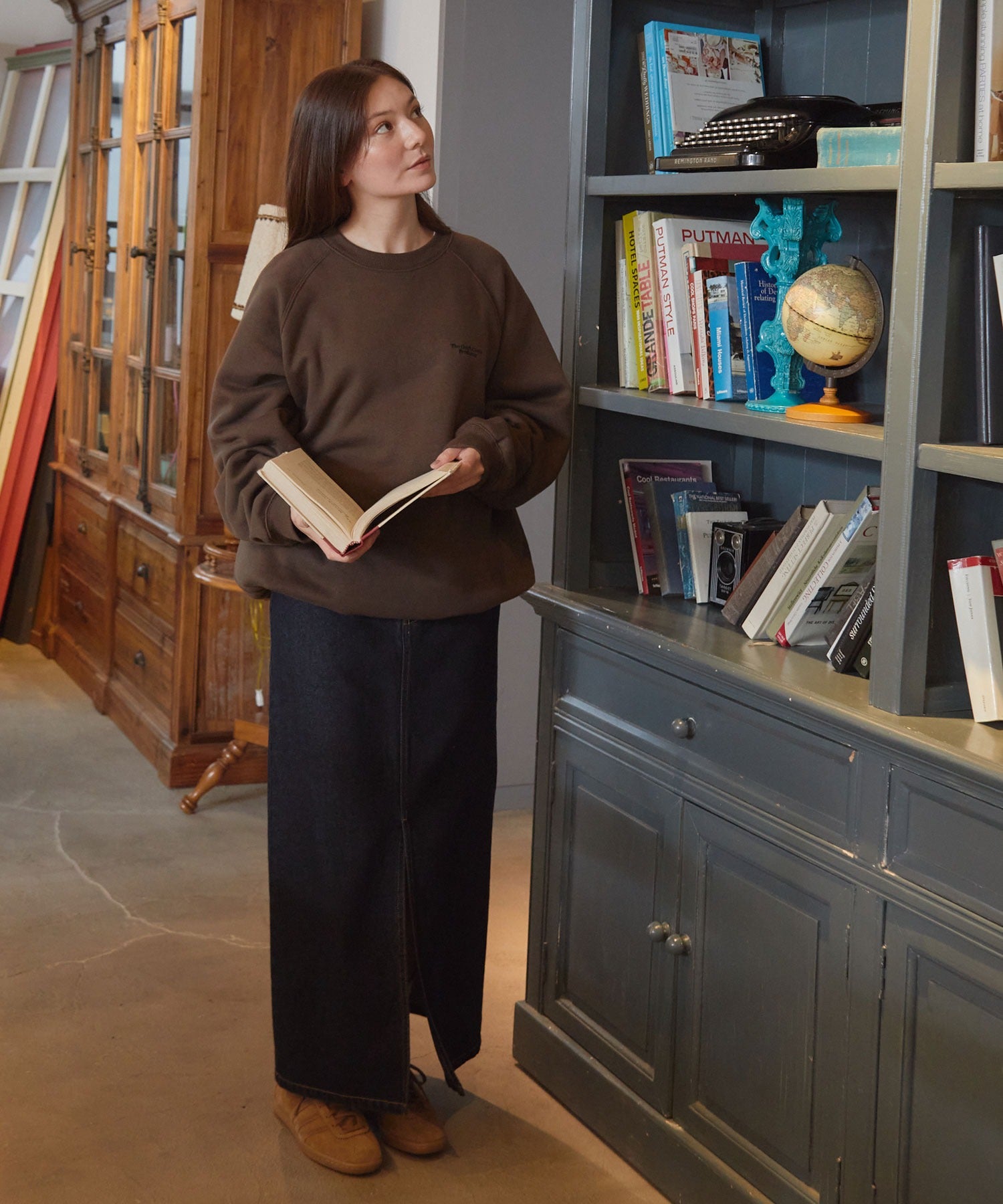 THE CRAFT CREW PRODUCTS / 針織 刺繡 抽繩 內刷毛 圓領衫