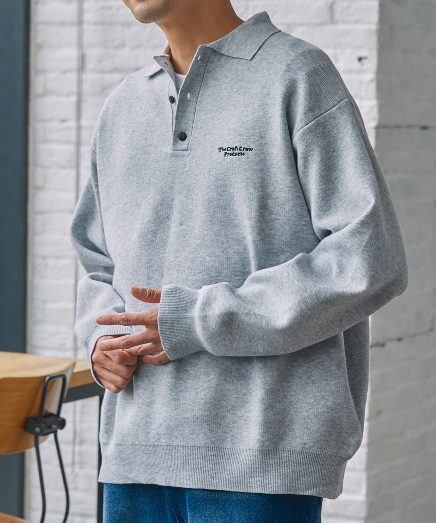 THE CRAFT CREW PRODUCTS / 抗起毛球 針織 Polo 衫