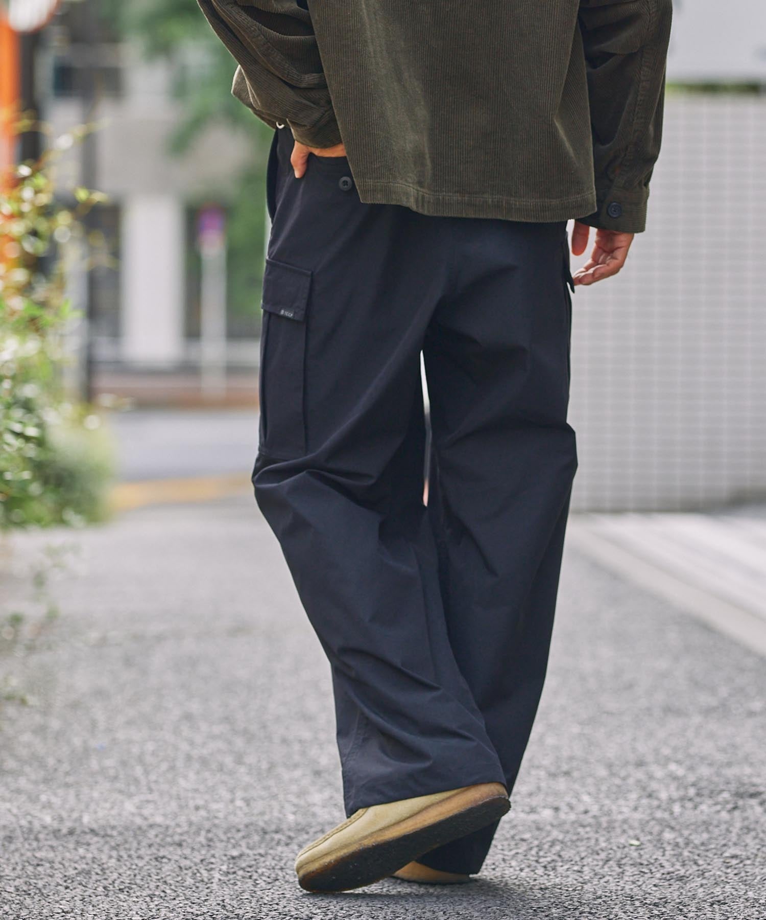 THE CRAFT CREW PRODUCTS / 機能抽繩 彈力 寬直筒 工作褲