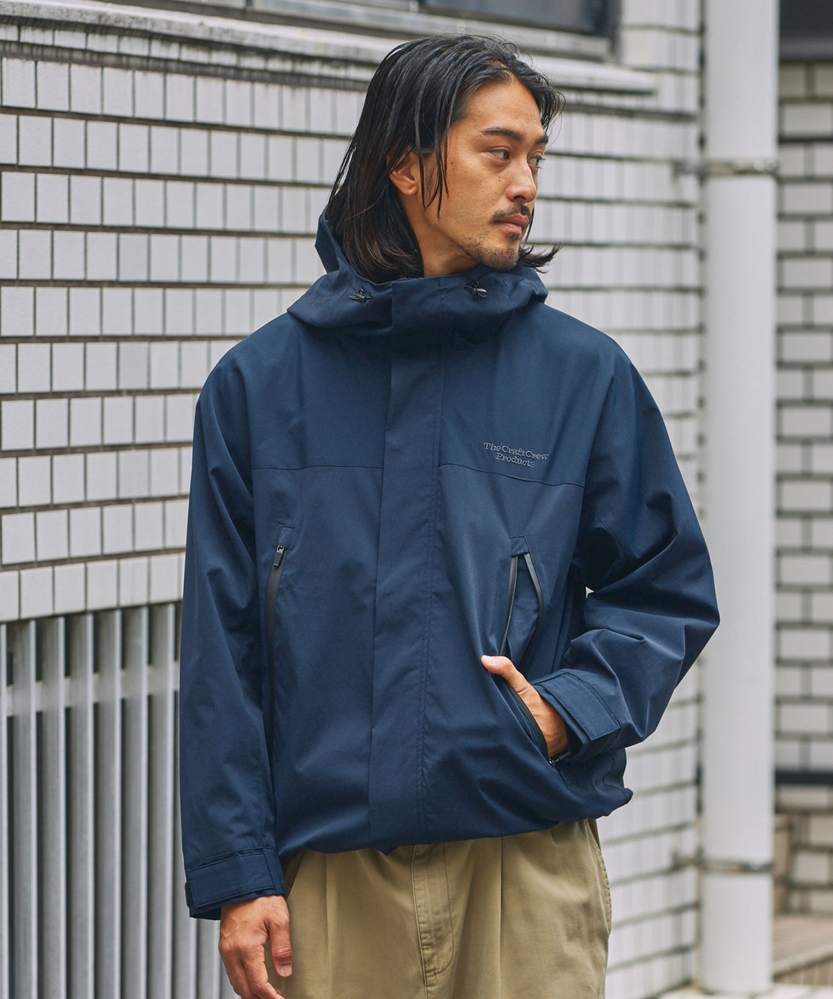 THE CRAFT CREW PRODUCTS / 防撥水 彈性抽繩 山系連帽外套