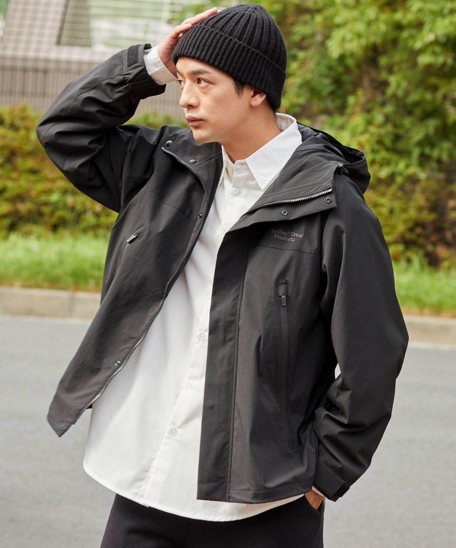 THE CRAFT CREW PRODUCTS / 尼龍 防潑水 抽繩 連帽外套