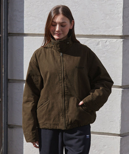 THE CRAFT CREW PRODUCTS / 仿舊水洗  兩用立領束口 中棉 外套