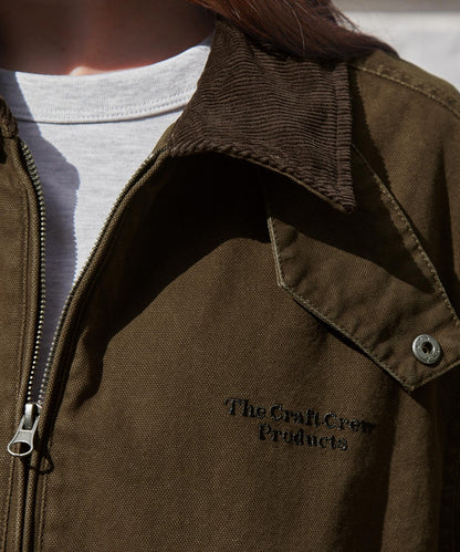 THE CRAFT CREW PRODUCTS / 仿舊水洗  兩用立領束口 中棉 外套
