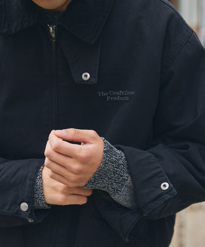 THE CRAFT CREW PRODUCTS / 仿舊水洗  兩用立領束口 中棉 外套