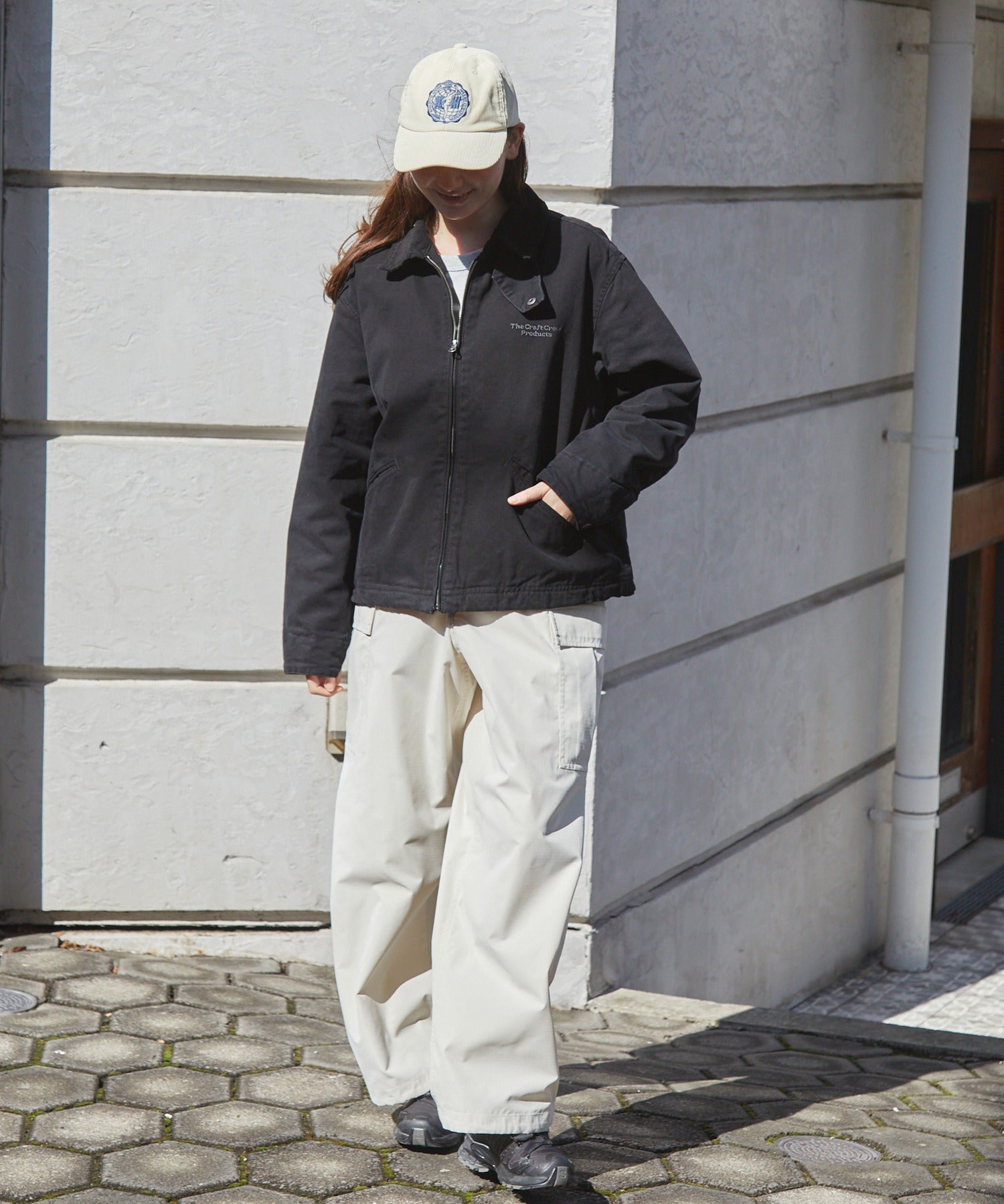 THE CRAFT CREW PRODUCTS / 仿舊水洗  兩用立領束口 中棉 外套