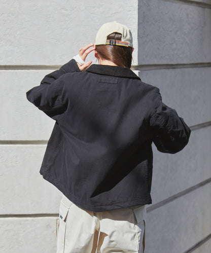 THE CRAFT CREW PRODUCTS / 仿舊水洗  兩用立領束口 中棉 外套