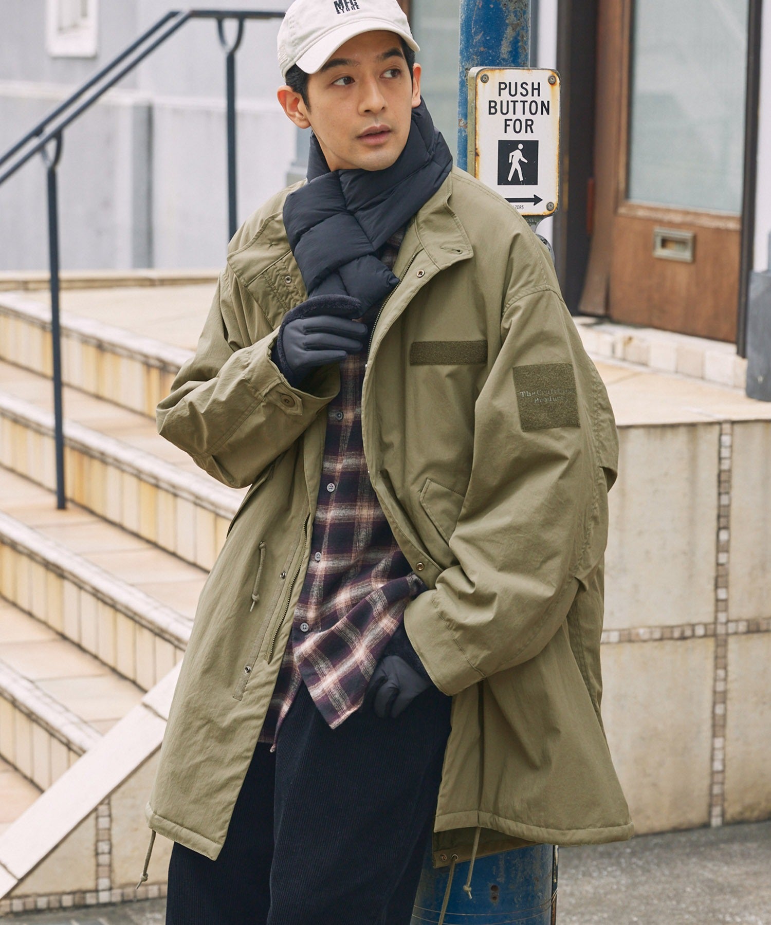 THE CRAFT CREW PRODUCTS / 防潑水尼龍 中綿 長版外套