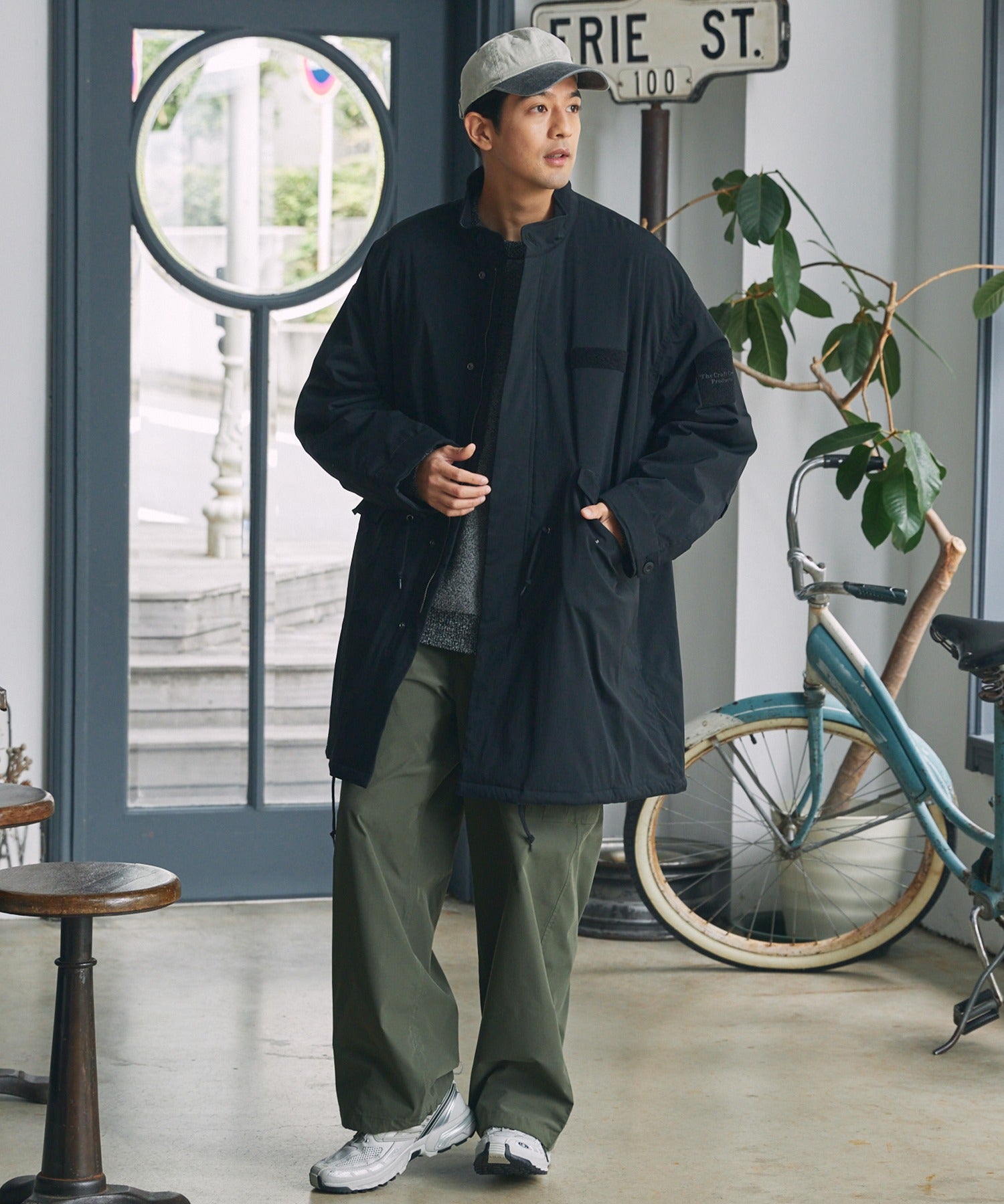 THE CRAFT CREW PRODUCTS / 防潑水尼龍 中綿 長版外套