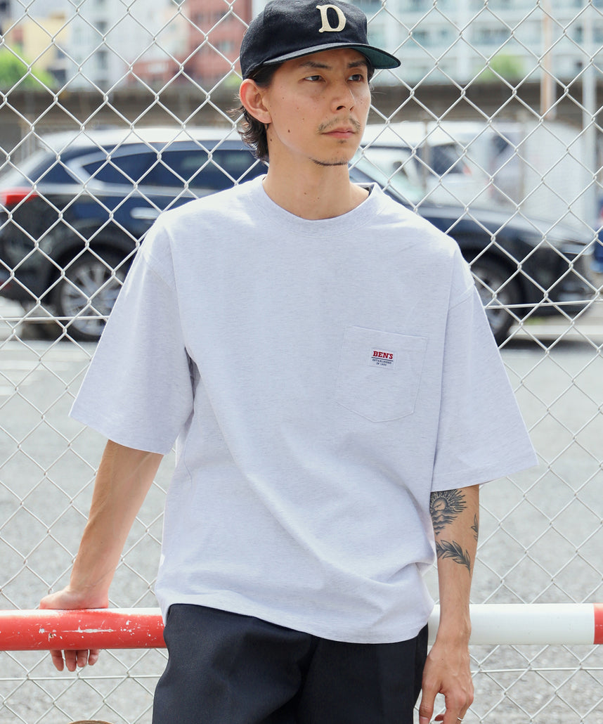 BEN DAVIS BIG POCKET TEE  / 復古小標 重磅口袋 短袖T恤