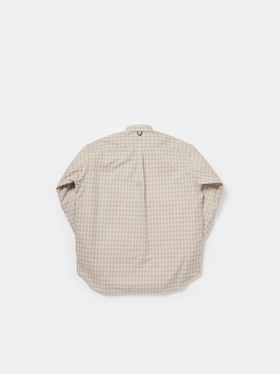 DAIWA PIER39 TECH BUTTON DOWN SHIRT L/S GREN PLAID / 機能格紋寬版長袖襯衫