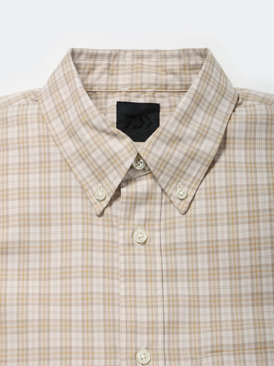 DAIWA PIER39 TECH BUTTON DOWN SHIRT L/S GREN PLAID / 機能格紋寬版長袖襯衫