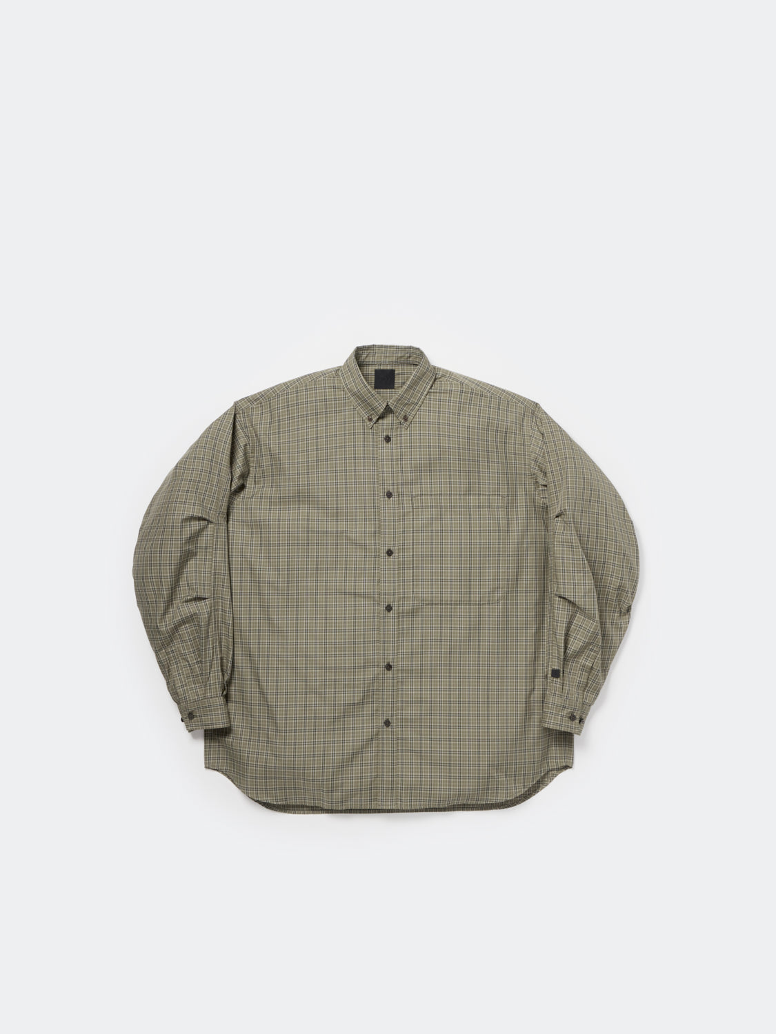 DAIWA PIER39 TECH BUTTON DOWN SHIRT L/S GREN PLAID / 機能格紋寬版長袖襯衫