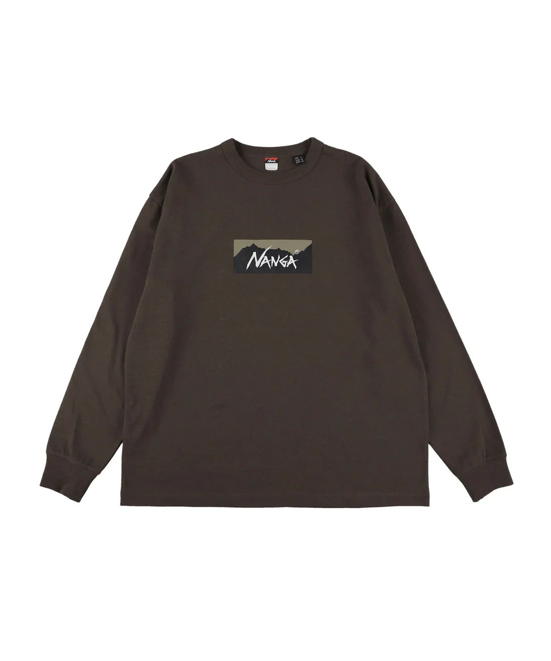 NANGA / ECO HYBRID BOX LOGO L/S TEE(UNISEX) 再生棉方形LOGO印花長袖T恤